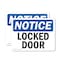 Signmission Locked Door, 5 in W x Rectangle, Vinyl Decal OS-2PACK-NS-D-35-L-14031 - alternate 1